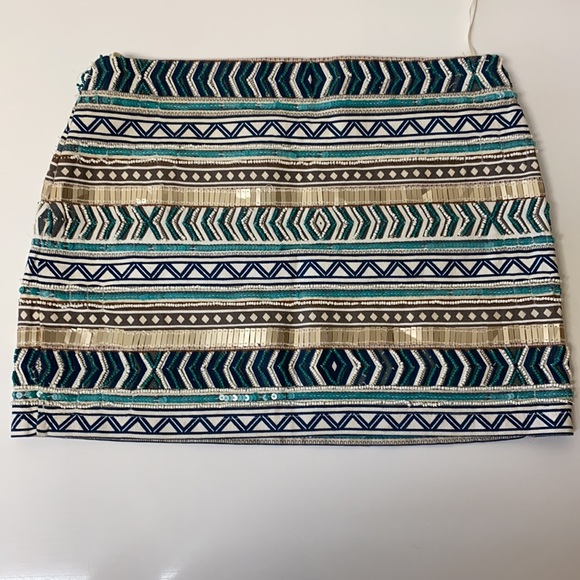 Aztec Beaded Mini Skirt - Picture 3 of 6